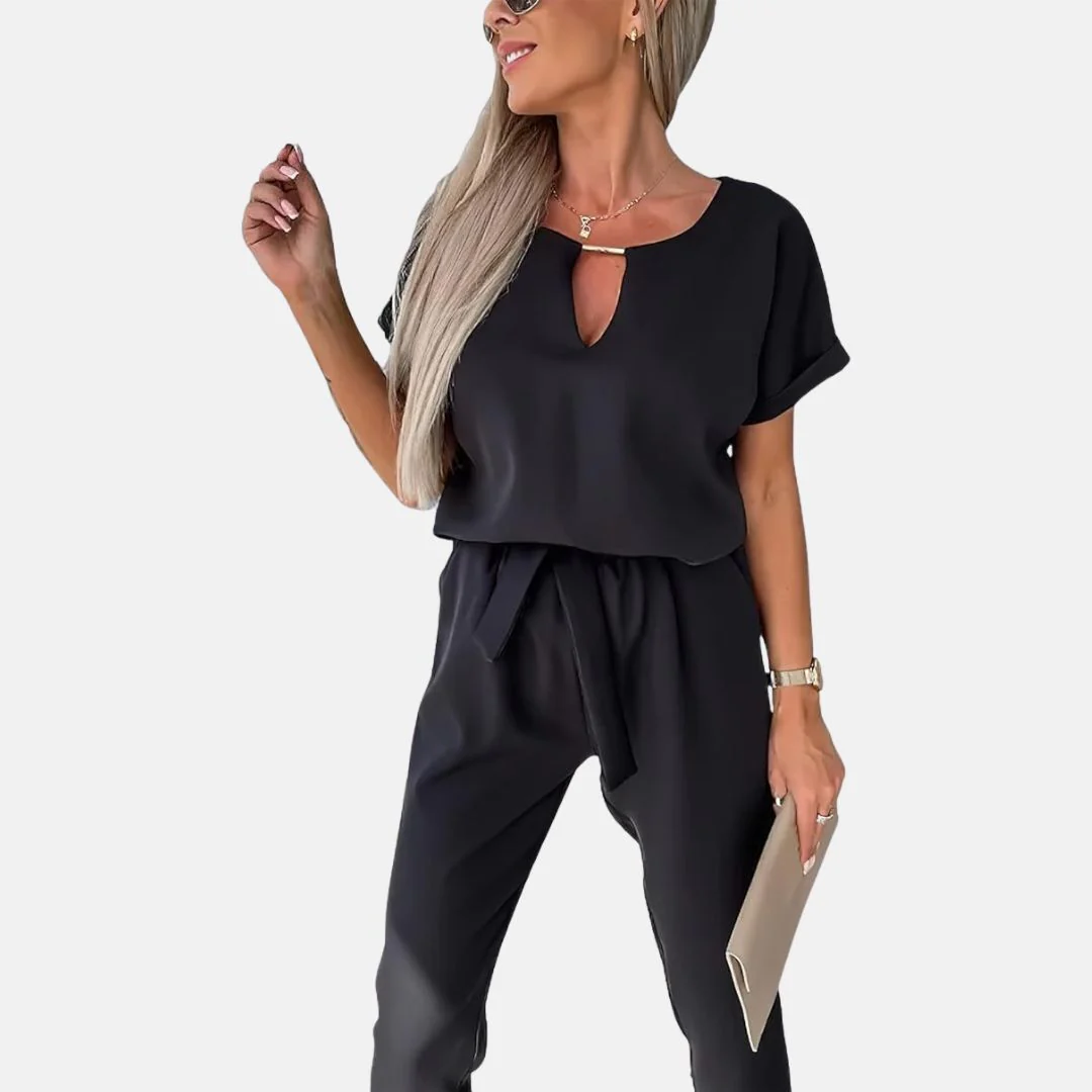 Heidi-Mode | Eleganter, Festlicher Kurzarm-Damen-Overall für Den Sommer - Image 5