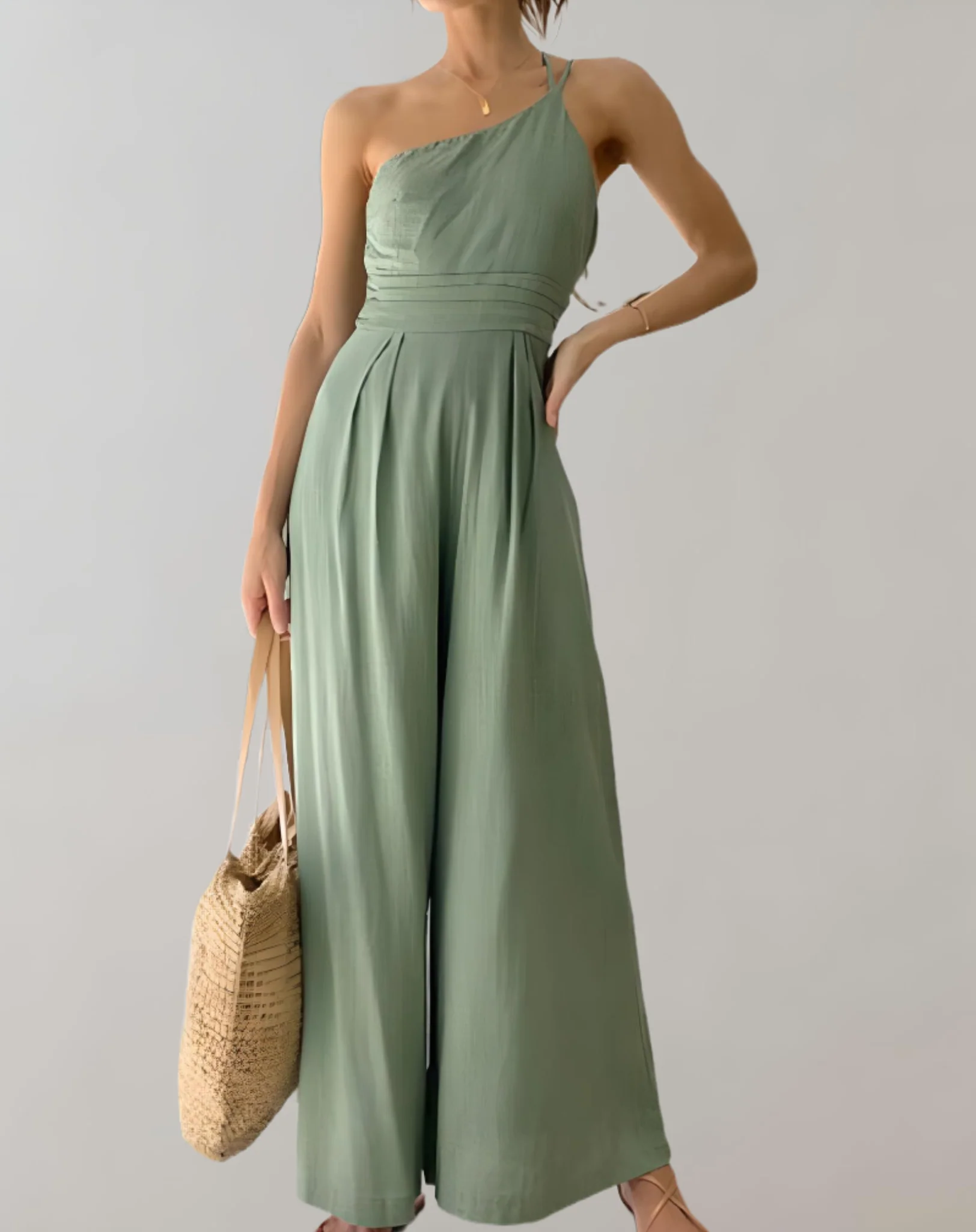 Heidi-Mode | Eleganter Jumpsuit mit Asymmetrischem Träger - Image 3