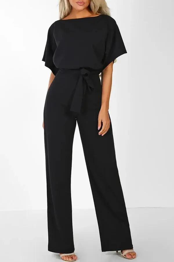 Heidi-Mode | Eleganter Jumpsuit mit Weitem Bein und Taillengürtel - Image 4