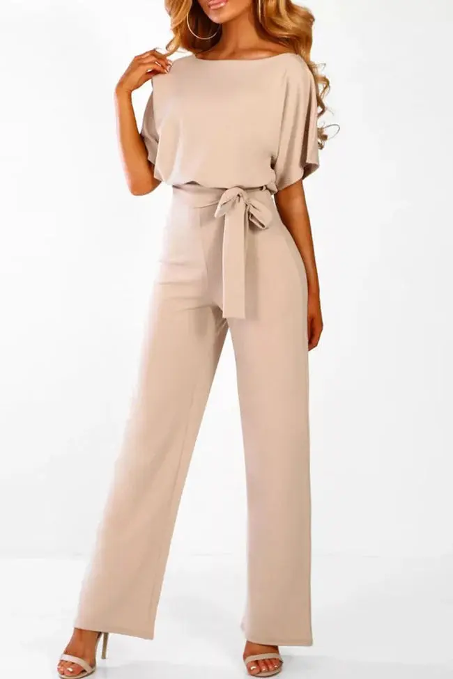 Heidi-Mode | Eleganter Jumpsuit mit Weitem Bein und Taillengürtel - Image 5