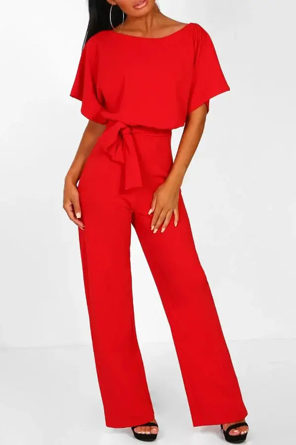 Heidi-Mode | Eleganter Jumpsuit mit Weitem Bein und Taillengürtel - Image 7