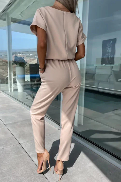 Heidi-Mode | Eleganter Keyhole Jumpsuit mit Gürtel für Damen - Image 2