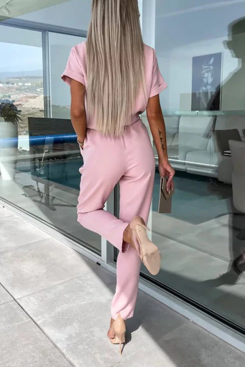 Heidi-Mode | Eleganter Keyhole Jumpsuit mit Gürtel für Damen - Image 9
