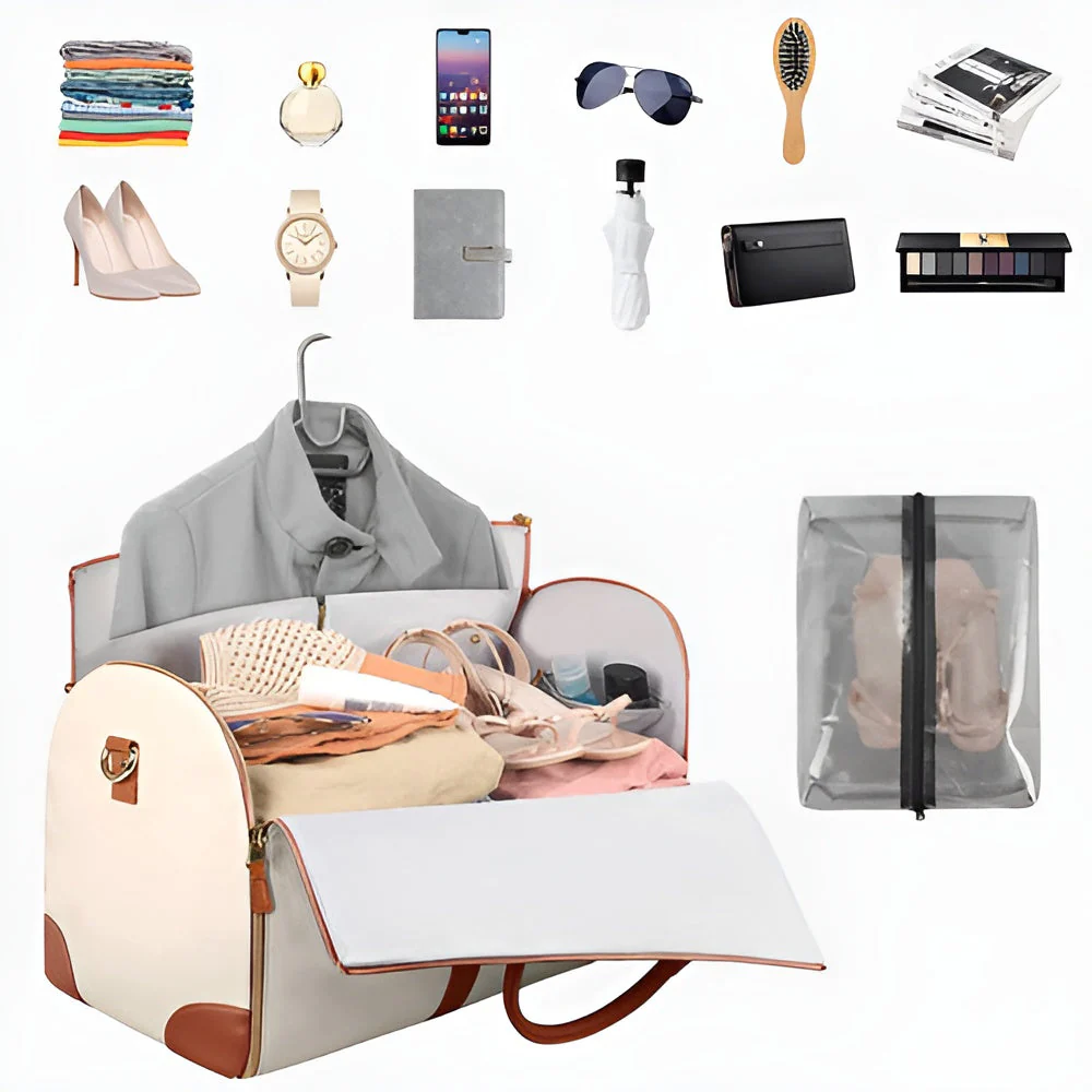 Heidi-Mode | Eleganter Kleiderorganizer Umhängetasche Aus Vegan Leder - Image 3