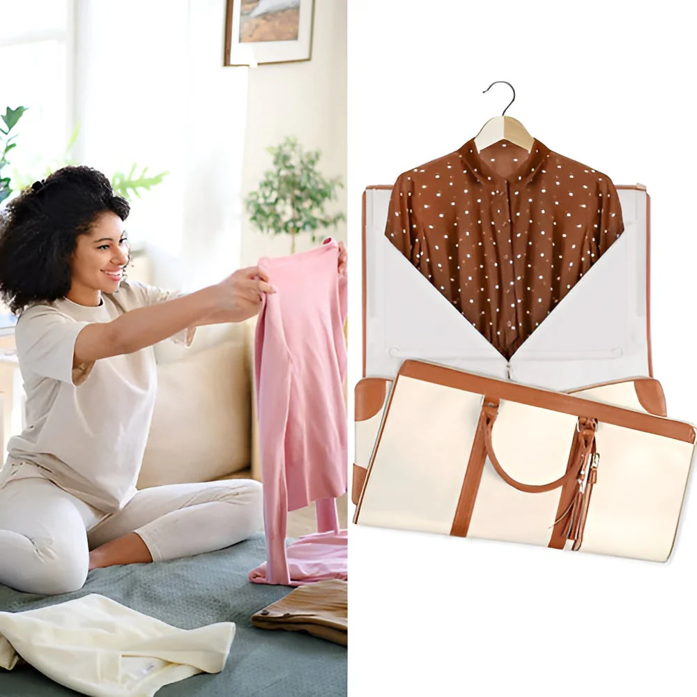 Heidi-Mode | Eleganter Kleiderorganizer Umhängetasche Aus Vegan Leder - Image 7