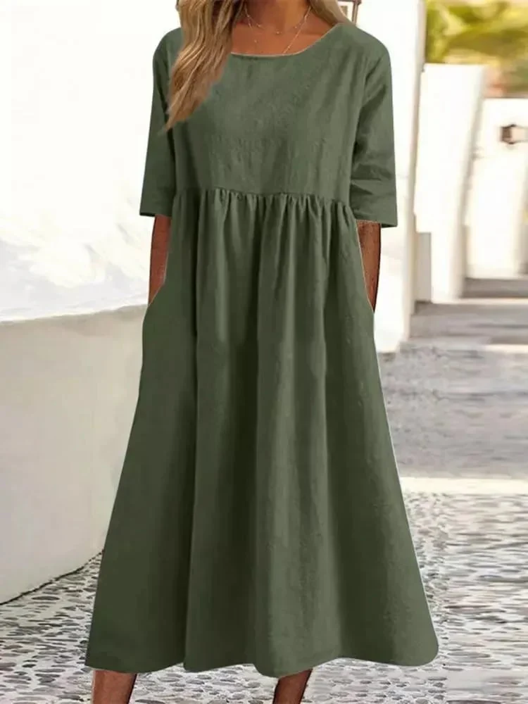 Heidi-Mode | Elegantes, Bequemes Baumwollkleid - Image 4