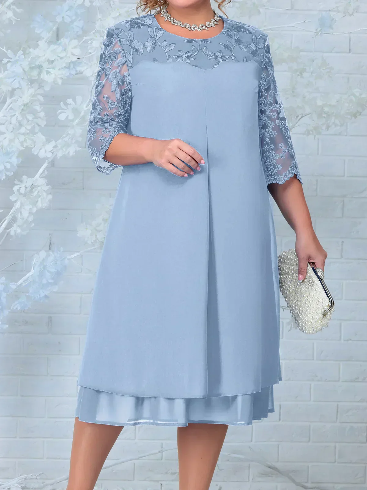 Heidi-Mode - Damen Elegantes Besticktes Abendkleid, Fließend & Figurbetont Geschnitten - Image 8