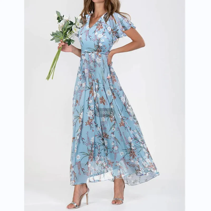 Heidi-Mode | Elegantes Blumen-Maxikleid für Frauen - Image 6