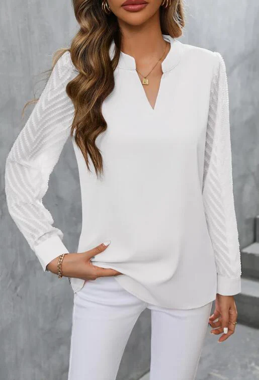Heidi-Mode | Elegantes Chiffon Top mit V-Ausschnitt - Image 5