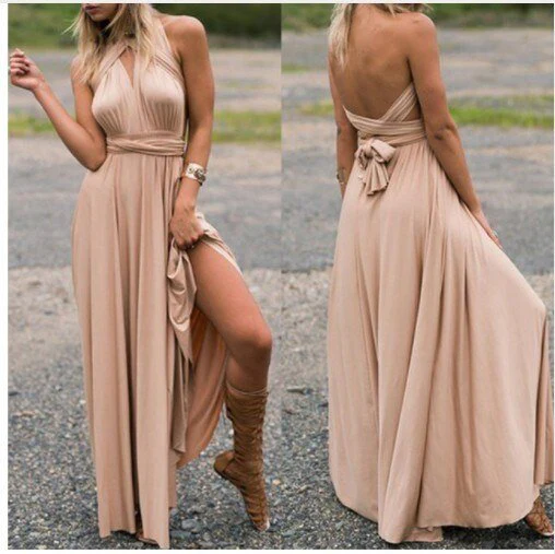 Heidi-Mode | Elegantes Halter-Maxikleid Ohne Rücken für Frauen - Image 13