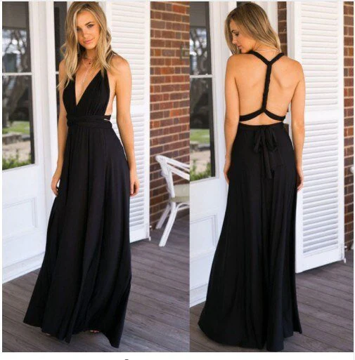 Heidi-Mode | Elegantes Halter-Maxikleid Ohne Rücken für Frauen - Image 8
