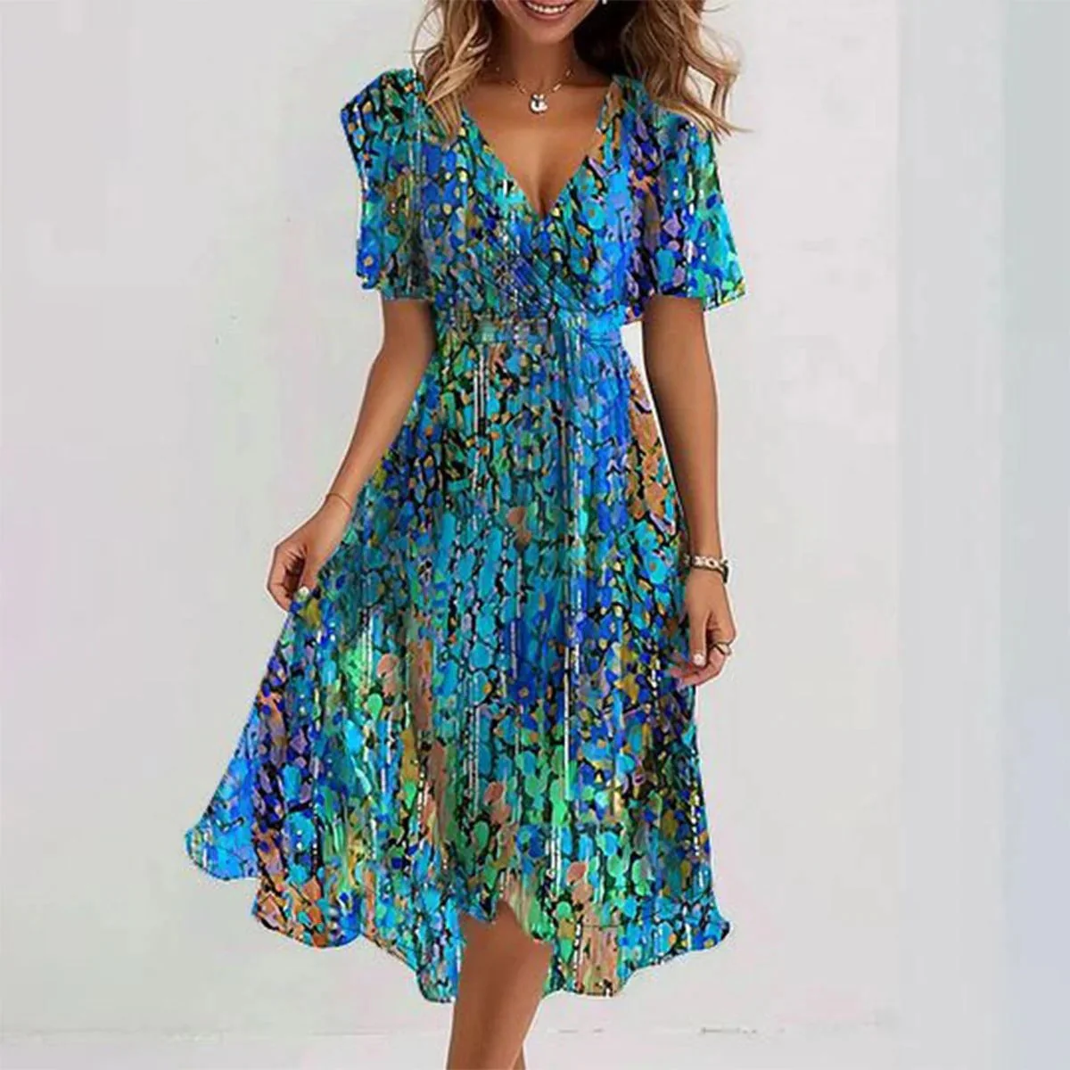 Heidi-Mode | Elegantes Kurzarmkleid