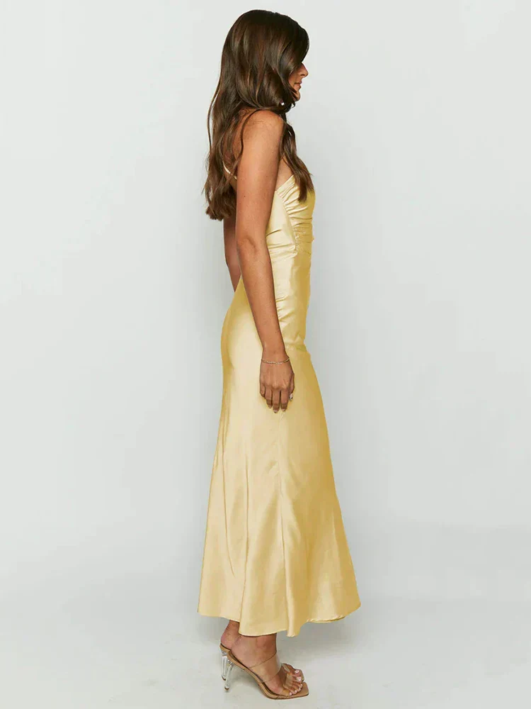 Heidi-Mode | Elegantes Maxikleid Ohne Rücken für Einen Raffinierten Look - Image 2