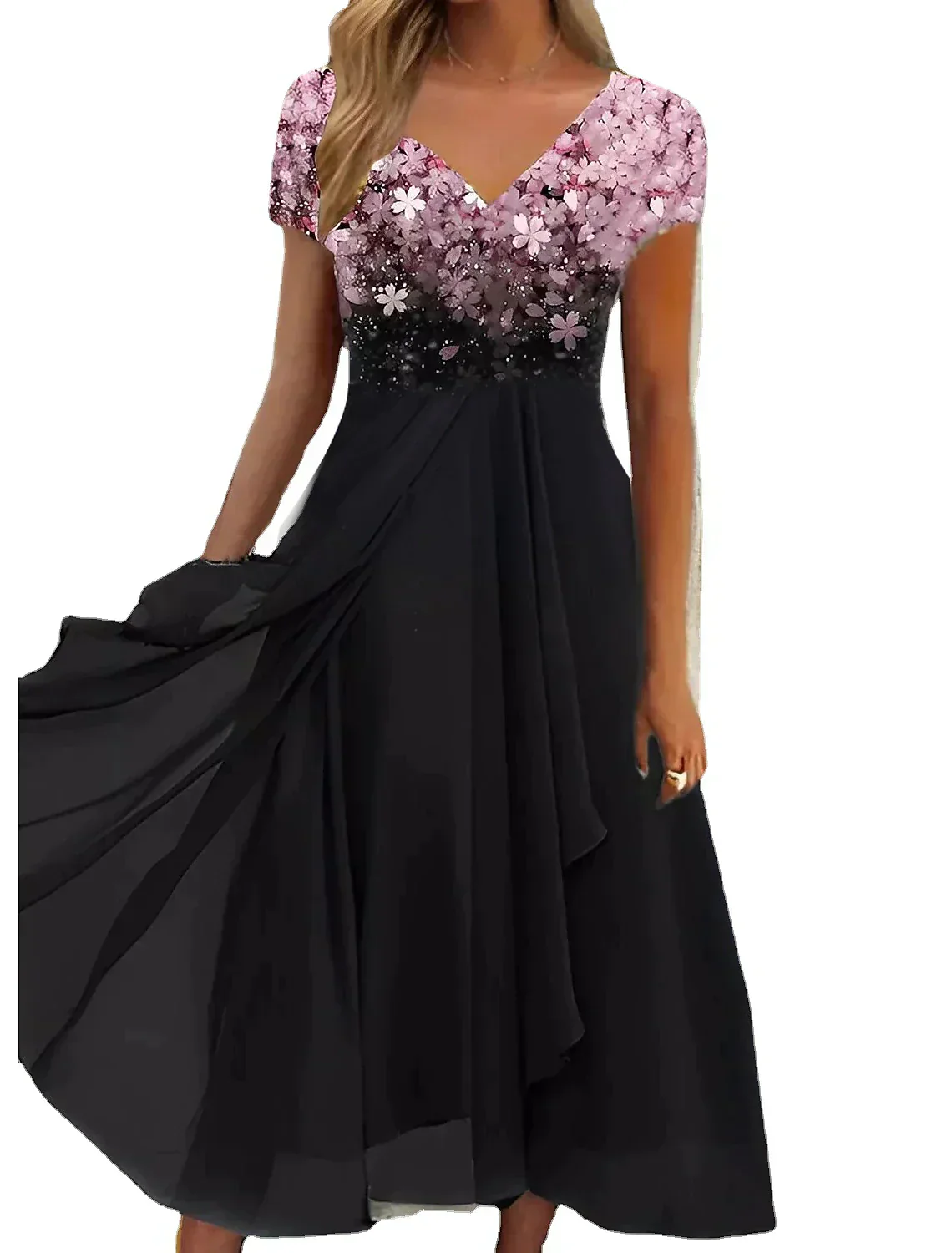 Heidi-Mode | Elegantes Midi Kleid mit Blumen-Spitze - Image 4