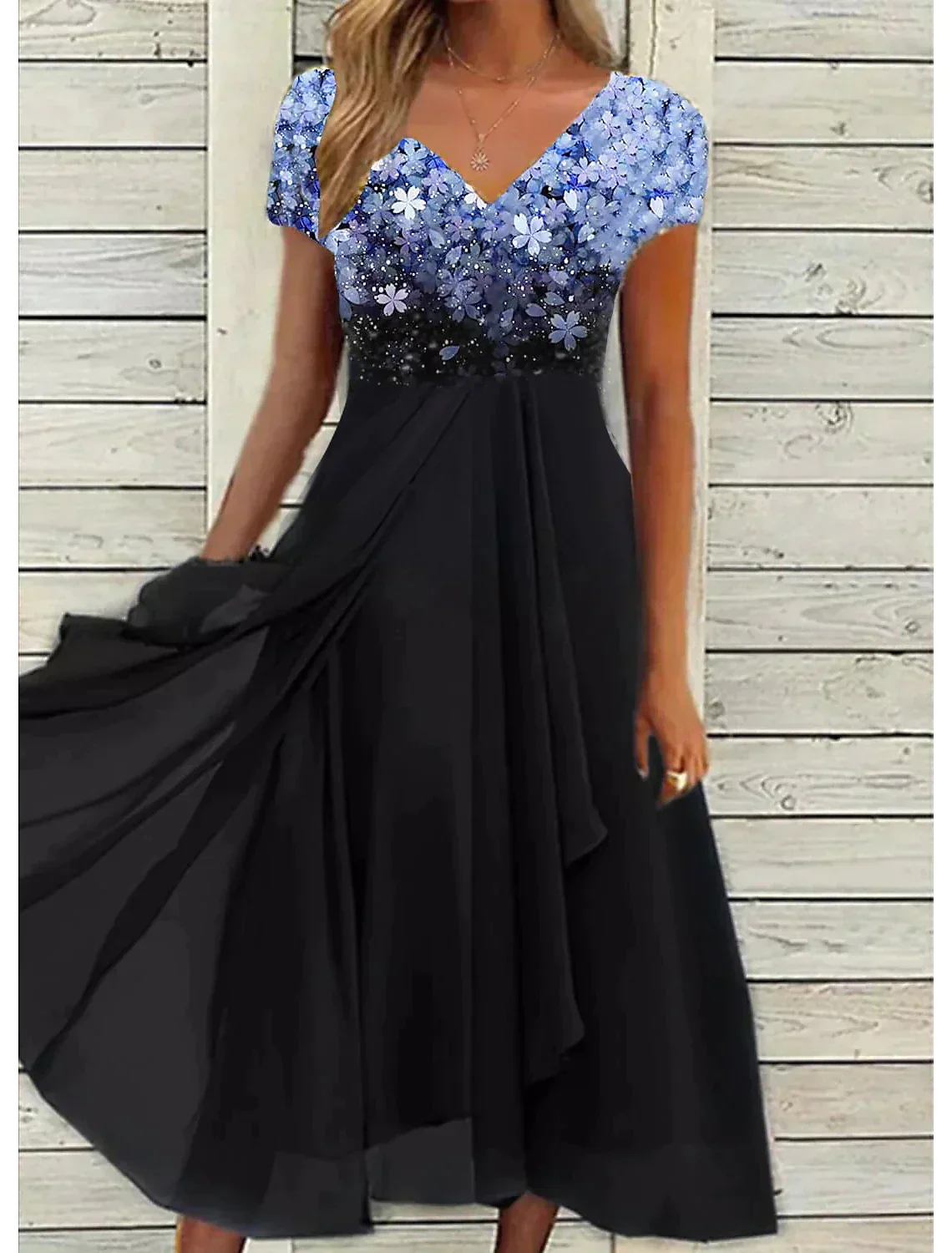 Heidi-Mode | Elegantes Midi Kleid mit Blumen-Spitze - Image 5