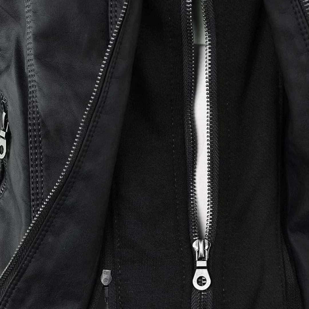 Heidi-Mode | Elegantes Motorradjacke mit Kapuze Aus Hochwertigem Leder - Image 5