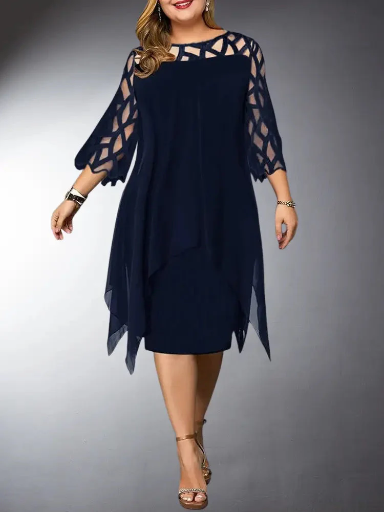 Heidi-Mode | Elegantes Plus Size Spitzen Midi Kleid - Image 4