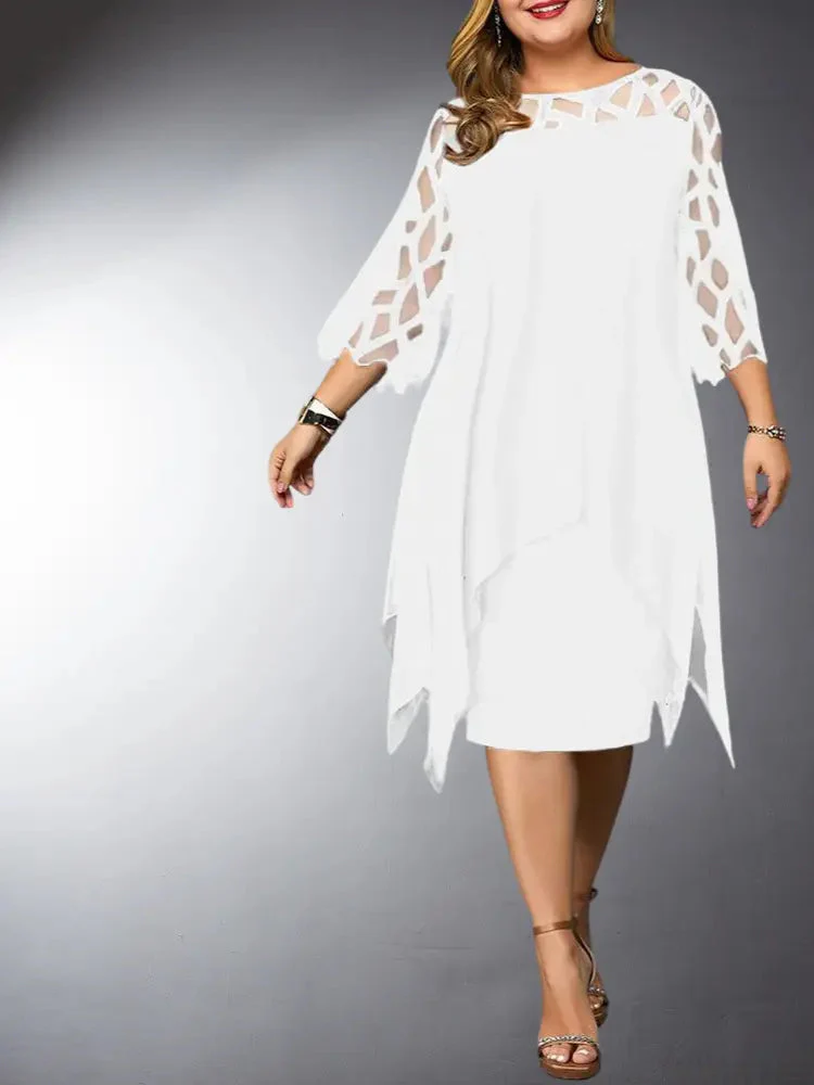 Heidi-Mode | Elegantes Plus Size Spitzen Midi Kleid - Image 5