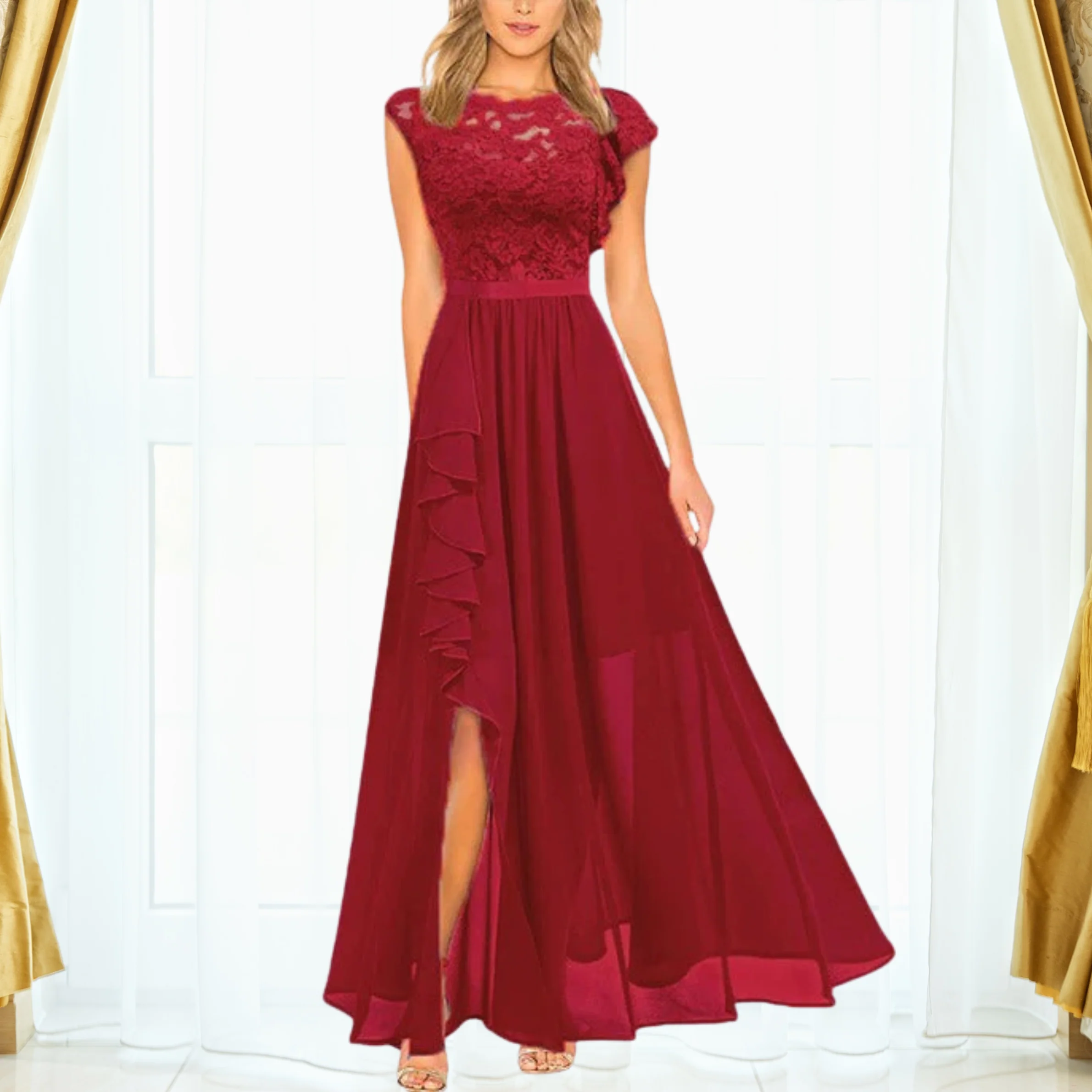 Heidi-Mode | Elegantes Spitzen Maxi Kleid - Image 4