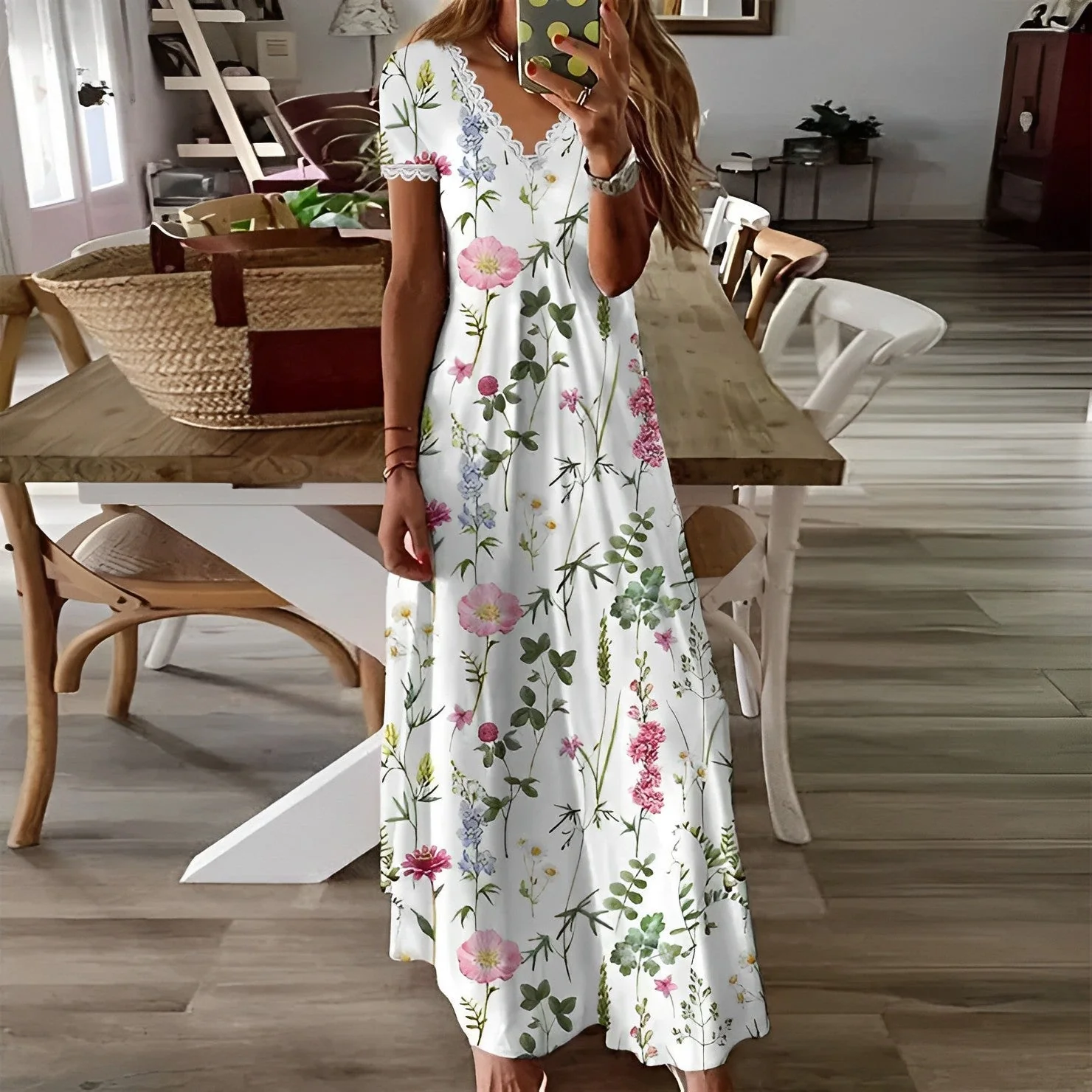 Heidi-Mode | Elegantes, Stilvolles Blumenkleid