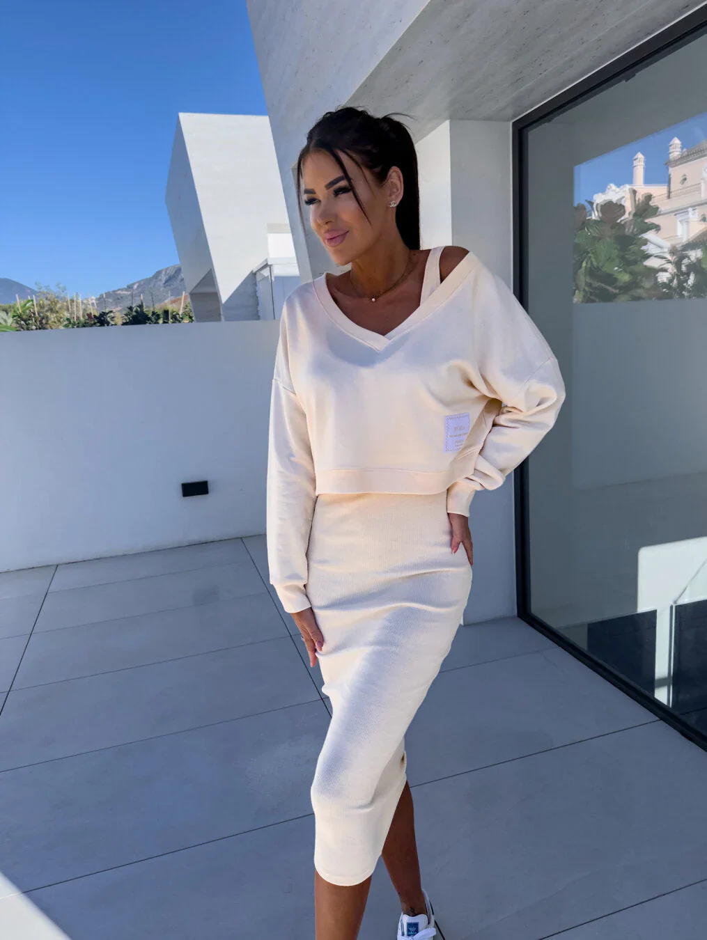 Heidi-Mode | Elegantes Sweatshirt Kleid Set - Image 3