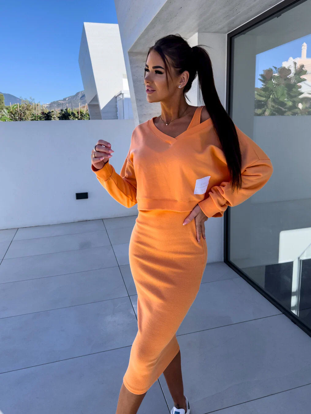 Heidi-Mode | Elegantes Sweatshirt Kleid Set - Image 5