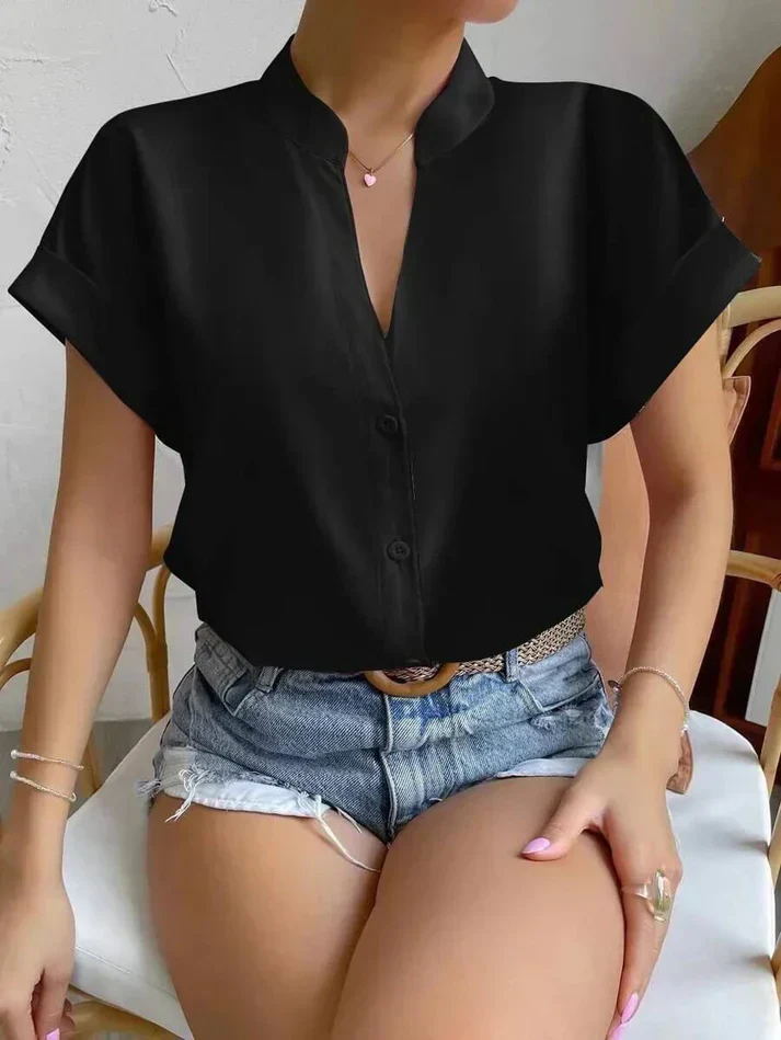 Heidi-Mode | Elegantes V-Ausschnitt Top für Frauen
