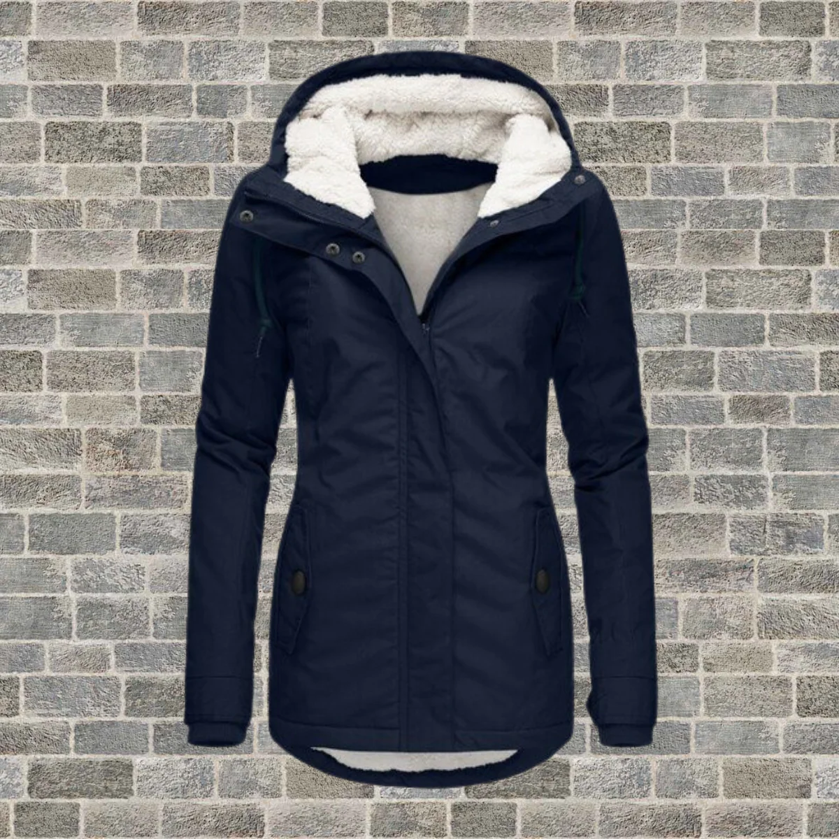 Heidi-Mode | Neu Plissierter Baumwollmantel mit Kapuze - Image 4