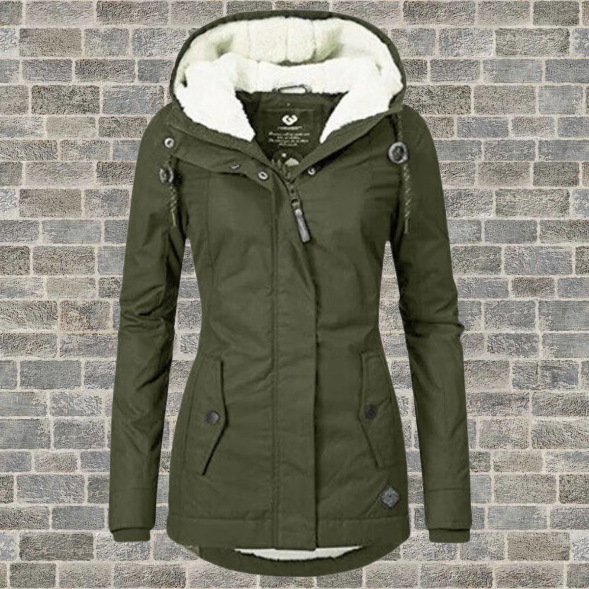 Heidi-Mode | Neu Plissierter Baumwollmantel mit Kapuze - Image 6