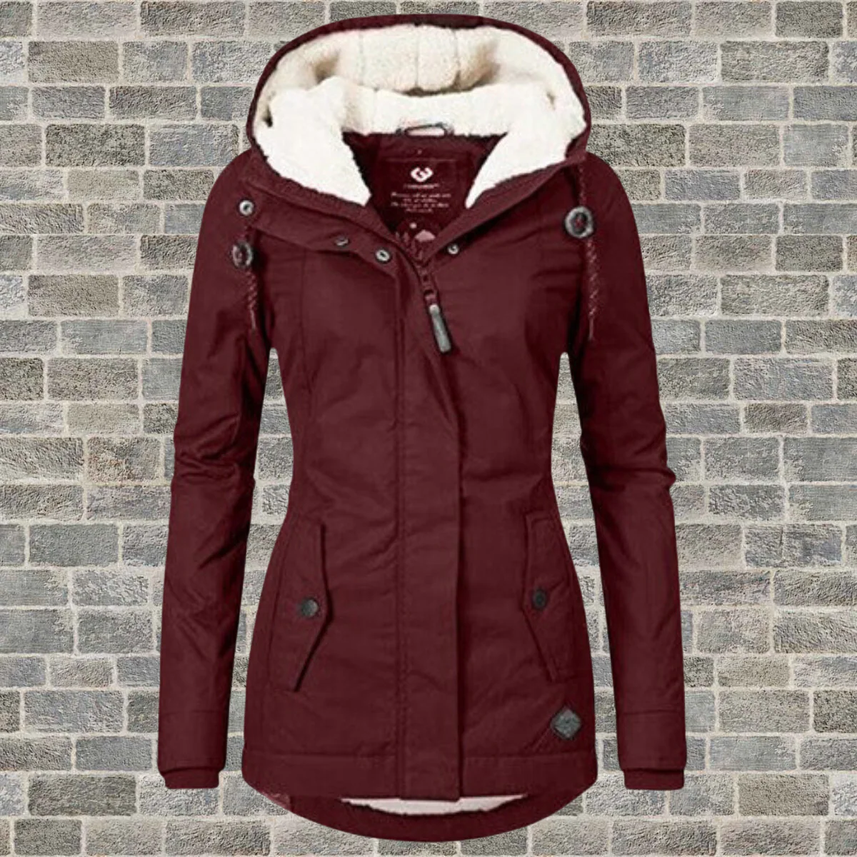 Heidi-Mode | Neu Plissierter Baumwollmantel mit Kapuze - Image 7