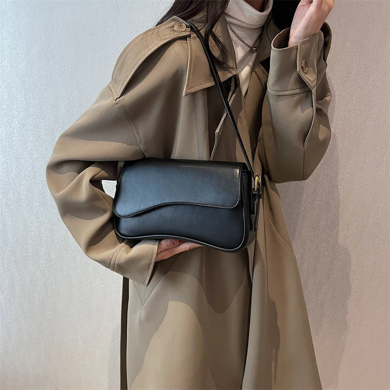 Heidi-Mode | Vintage Leder Crossbody-Taschen Kleine Umhängetasche Stilvolle Armpit Handtaschen und Geldbörsen - Image 2