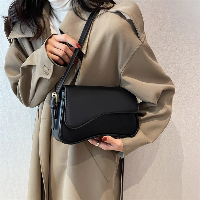 Heidi-Mode | Vintage Leder Crossbody-Taschen Kleine Umhängetasche Stilvolle Armpit Handtaschen und Geldbörsen - Image 3