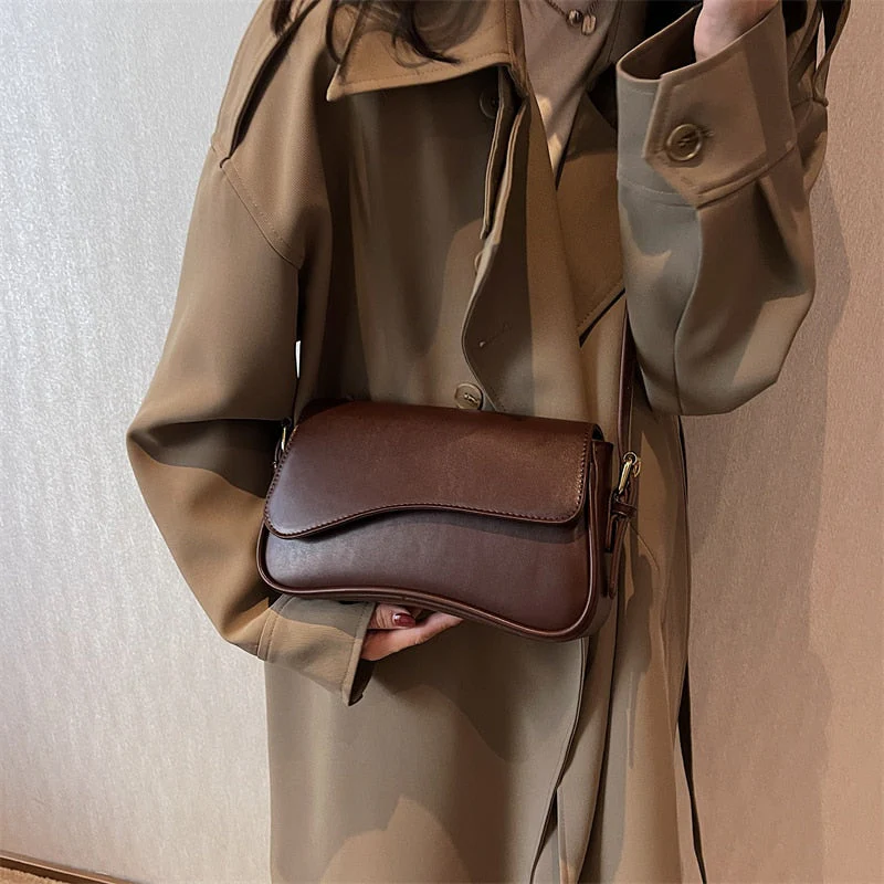 Heidi-Mode | Vintage Leder Crossbody-Taschen Kleine Umhängetasche Stilvolle Armpit Handtaschen und Geldbörsen - Image 6