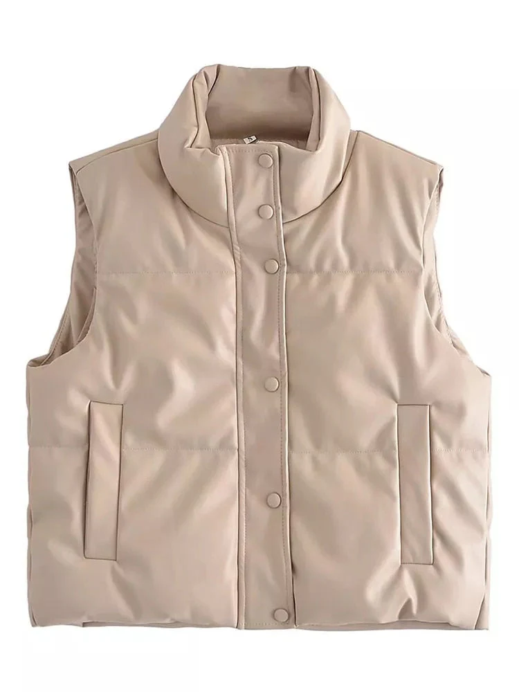 Heidi-Mode | Lederjacken für Damen Elegante Stehkragen Westen Modische Reißverschlussjacken - Image 3