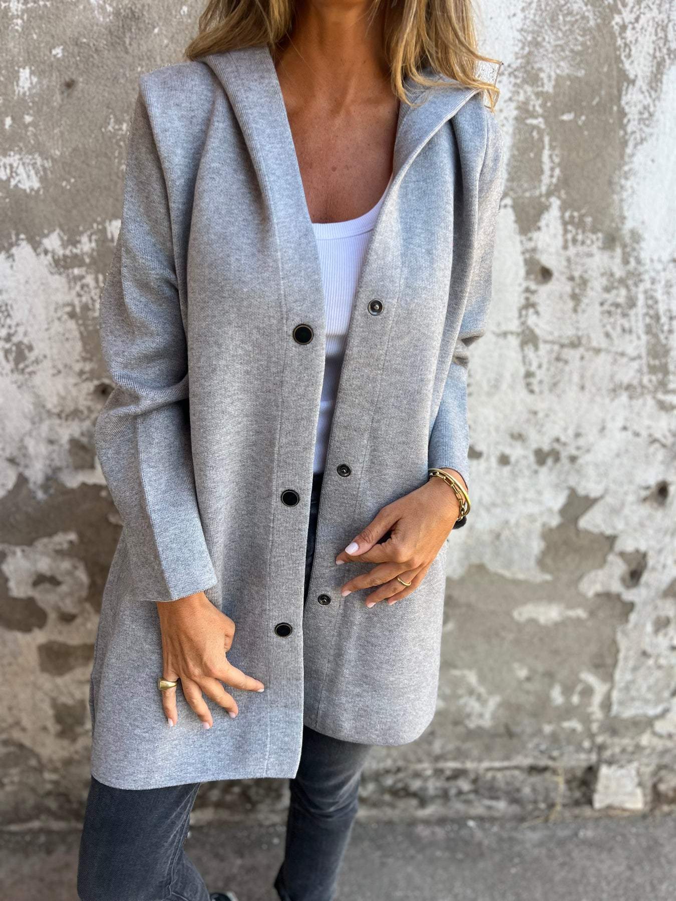 Heidi-Mode | Entspanntes Jacke mit Kapuze - Image 3