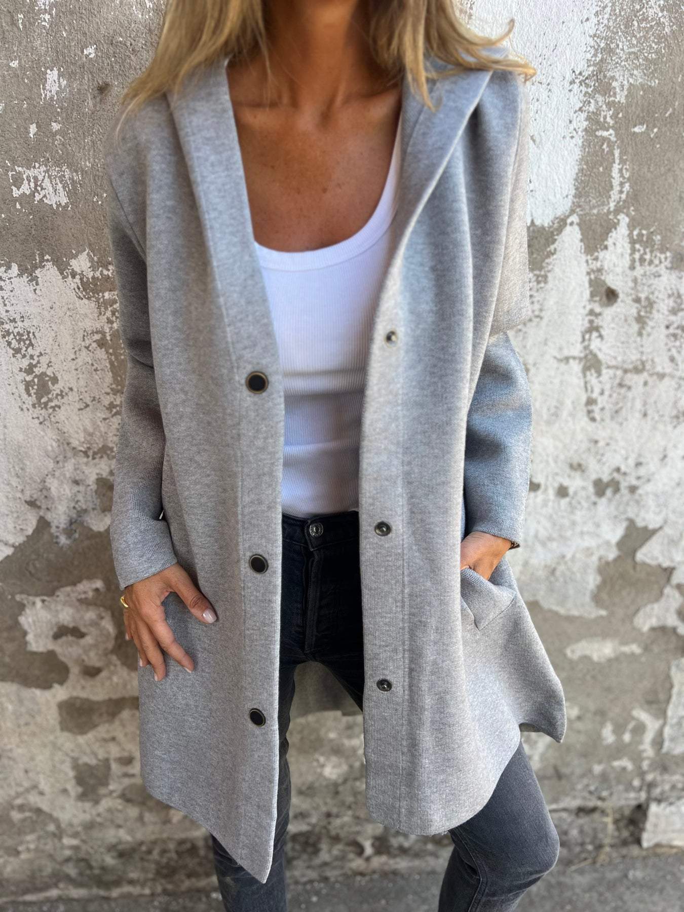 Heidi-Mode | Entspanntes Jacke mit Kapuze - Image 6