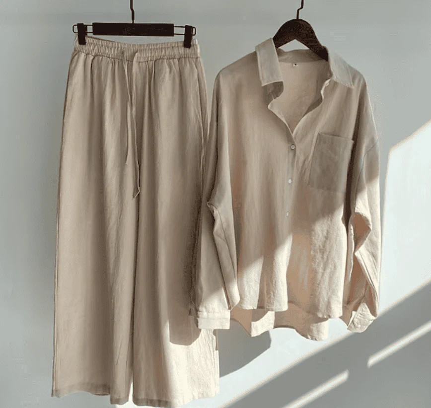 Heidi-Mode | Leinen-Sommer-Set mit Langer Hose und Shirt - Image 3