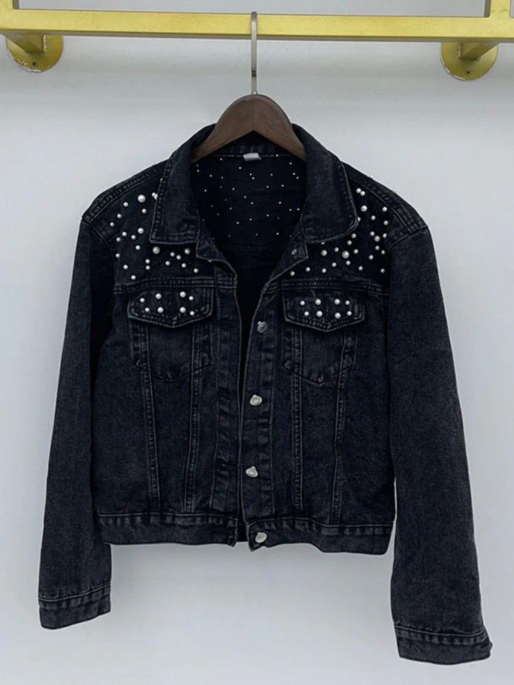 Heidi-Mode | Exklusive Lina Jeansjacke Denim-Liebling mit Stilvoller Perlenverzierung - Image 10