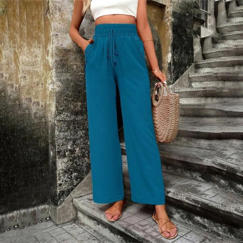 Heidi-Mode | Farbige Luftige Sommerhosen Damen mit Weitem Bein für Frauen