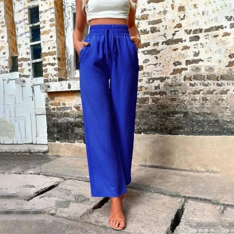Heidi-Mode | Farbige Luftige Sommerhosen Damen mit Weitem Bein für Frauen - Image 19