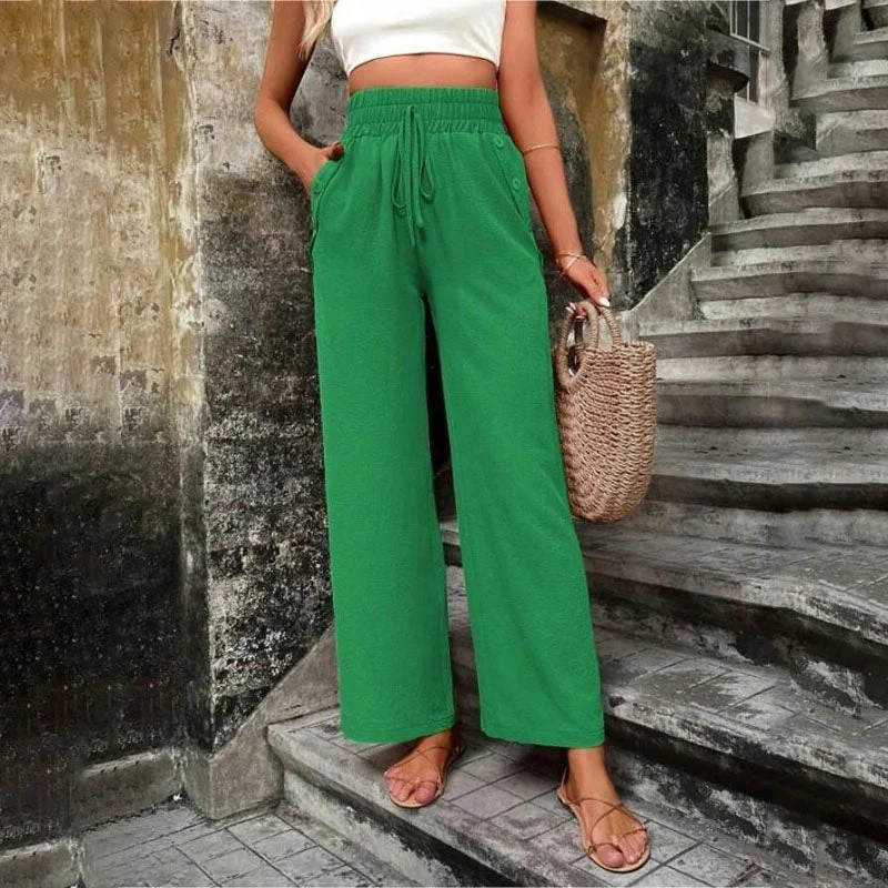 Heidi-Mode | Farbige Luftige Sommerhosen Damen mit Weitem Bein für Frauen - Image 22