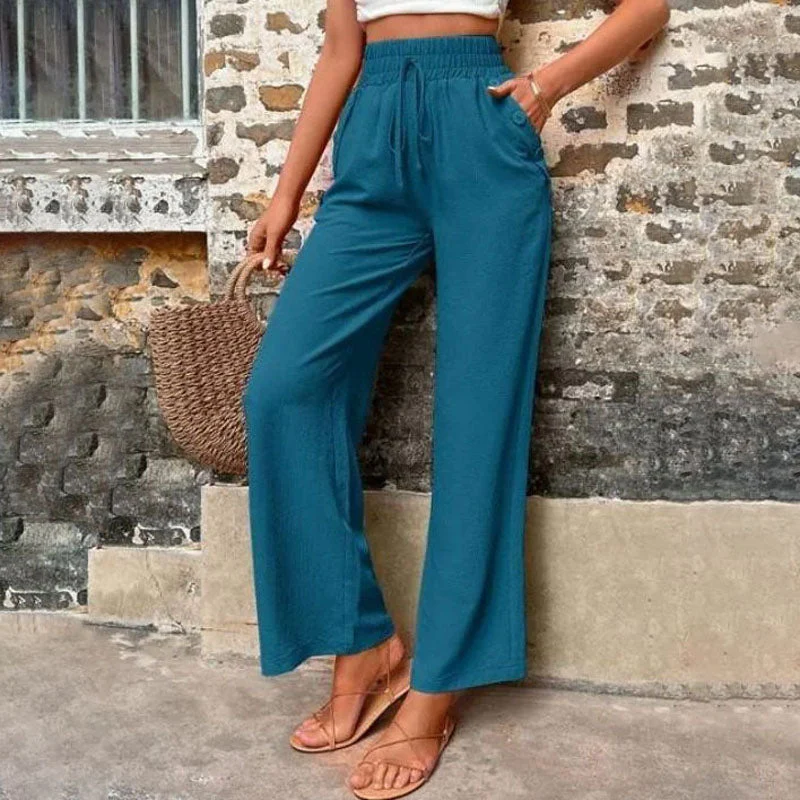 Heidi-Mode | Farbige Luftige Sommerhosen Damen mit Weitem Bein für Frauen - Image 30