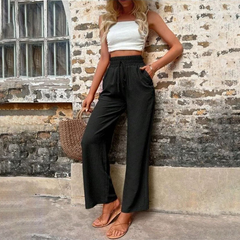 Heidi-Mode | Farbige Luftige Sommerhosen Damen mit Weitem Bein für Frauen - Image 31