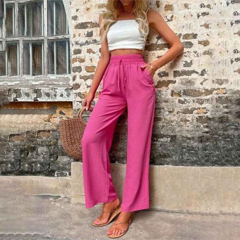 Heidi-Mode | Farbige Luftige Sommerhosen Damen mit Weitem Bein für Frauen - Image 33