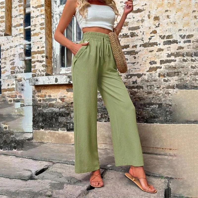 Heidi-Mode | Farbige Luftige Sommerhosen Damen mit Weitem Bein für Frauen - Image 9