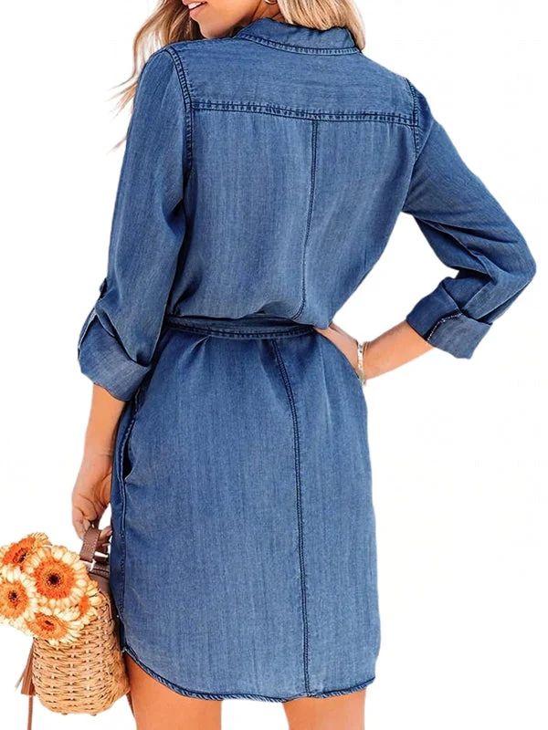 Heidi-Mode | Mode Frauen Entspanntes Denim Kleid - Image 3
