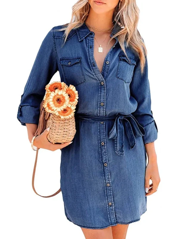 Heidi-Mode | Mode Frauen Entspanntes Denim Kleid - Image 4