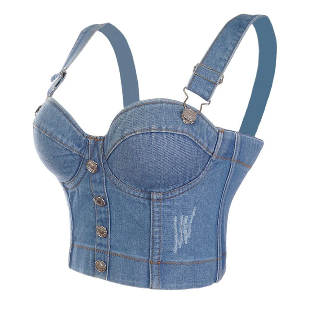 Heidi-Mode | Mode Sexy Jeans Damen Kurzes Oberteil - Image 2
