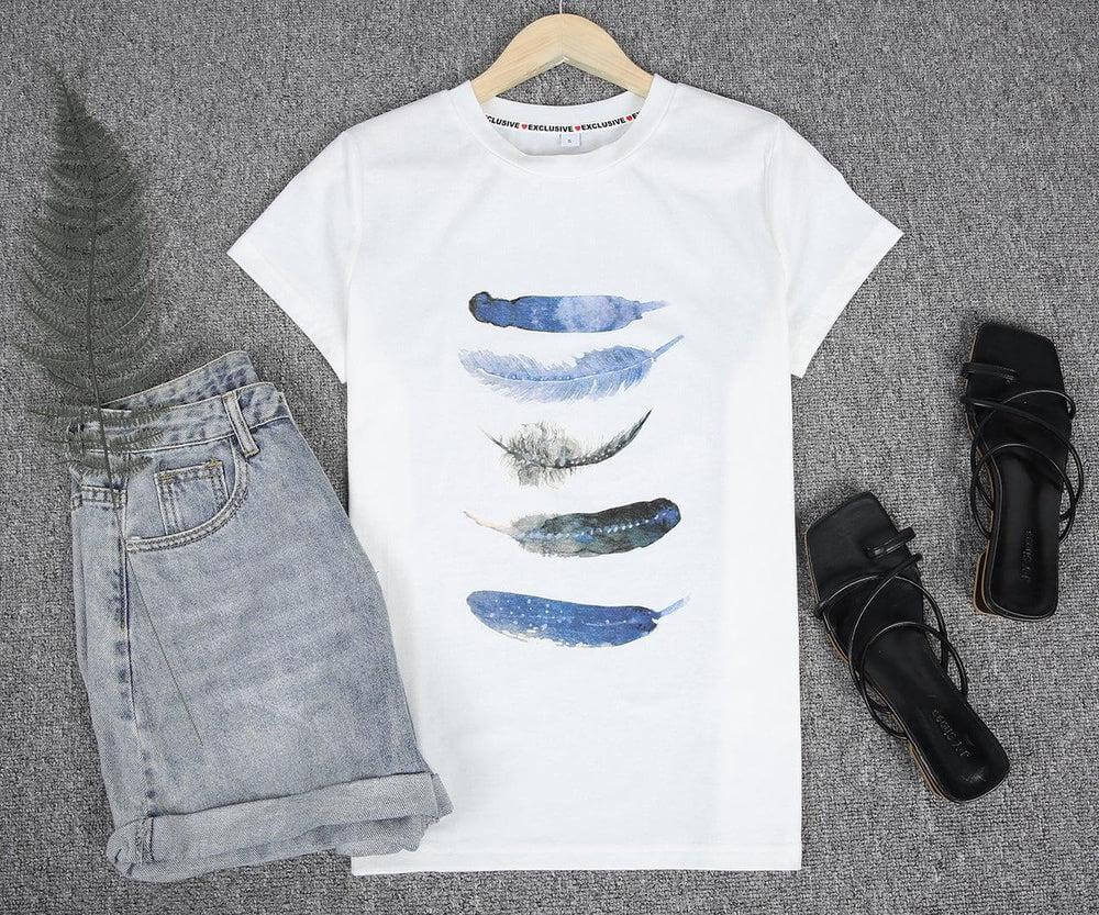 Heidi-Mode | Feder Kurzarm T-Shirt - Image 5