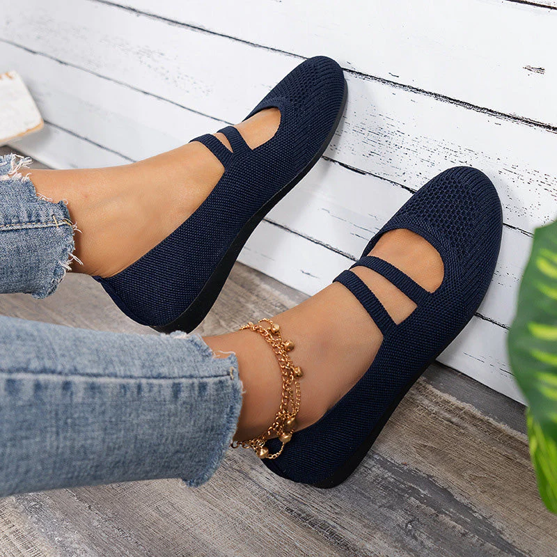 Heidi-Mode | Flache Slipper mit Riemen Über Dem Spann und Flacher Sohle für Damen - Image 11
